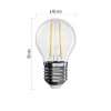 LED žiarovka Filament Mini Globe / E27 / 1,8 W (25 W) / 250 lm / neutrálna bie. - ZF1101_5