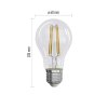 LED žiarovka Filament A60 / E27 / 5 W (75 W) / 1 060 lm / teplá biela - ZF5157_6