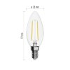 LED žiarovka Filament sviečka / E14 / 1,8 W (25 W) / 250 lm / teplá biela - ZF3200_5