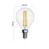 LED žiarovka Filament Mini Globe / E14 / 3,4 W (40 W) / 470 lm / teplá biela - ZF1220_5