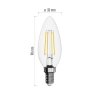 LED žiarovka Filament sviečka / E14 / 6 W (60 W) / 810 lm / teplá biela - ZF3240_5
