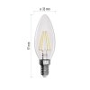 LED žiarovka Filament sviečka / E14 / 3,4 W (40 W) / 470 lm / neutrálna biela - ZF3221_5