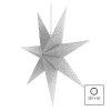 LED hviezda papierová závesná so striebornými trblietkami, biela, 60 cm, vnút. - DCAZ08_2