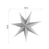 LED hviezda papierová závesná so striebornými trblietkami, biela, 60 cm, vnút. - DCAZ08_6