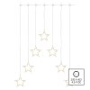 LED vianočný záves – 7 hviezd, 67x125 cm, vonkajší aj vnútorný, teplá biela - DCGW14_1
