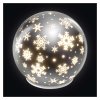 LED vianočná sklenená guľa – vločky, 12 cm, 3x AA, vnútorný, teplá bi., časovač - DCLW28_5