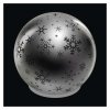 LED vianočná sklenená guľa – vločky, 12 cm, 3x AA, vnútorný, teplá bi., časovač - DCLW28_6