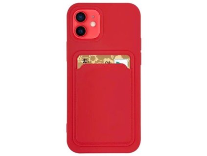 eng pm Card Case Silicone Wallet Case with Card Slot Documents for Samsung Galaxy A22 4G Red 75603 1