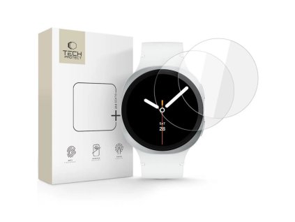 Tech Protect Glass Fit 2 pack tempered glass for Samsung Galaxy Watch 8 40mm transparent 4