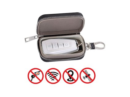 eng pl Anti theft Car Key Case Blocking Radio Waves Faraday Box Faraday Cage Black 93148 1