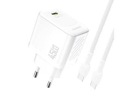eng pl Dudao A28C 45W GaN Wall Charger USB C Cable White 195950 1
