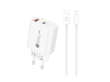 eng pl A6MaxL 20W USB A USB C Wall Charger with 1m USB C Lightning Cable White 188209 1