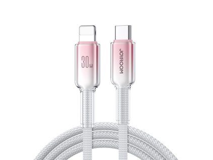 eng pl Joyroom S A42 Crystal Clear Series 30W USB C Lightning cable 1 2m white 182003 1