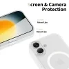 Matný Biely kryt Tech Protect MagSlim MagSafe na iPhone 17 detail