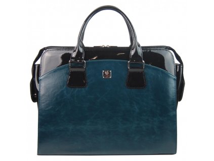 Elegantní dámská kabelka pro notebook do 15.6 palce modrá petrolejová
