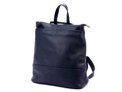 Kožený batoh Luka no. 032, obsah cca. 7 l, tmavěmodrý, na formát A4