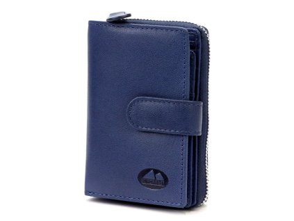 Matná kožená peněženka El Forrest 821 modrá