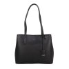 Tříoddílová středně velká kabelka na rameno David Jones CM7008F černá