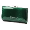 Lesklá kožená peněženka Gregorio FF-108 tmavězelená