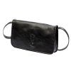 Pevná malá kožená crossbody kabelka Florence 107 černá