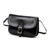 Pevná malá kožená crossbody kabelka Florence 05 černá
