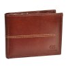 Koňakově hnědá pánská kožená peněženka RFID v krabičce