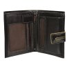 Čokoládově hnědá pánská kožená peněženka RFID se zápinkou v krabičce