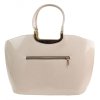 Elegantní béžová lakovaná kabelka do ruky
