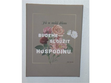 Dekorace na stěnu-Plátno s biblickým veršem