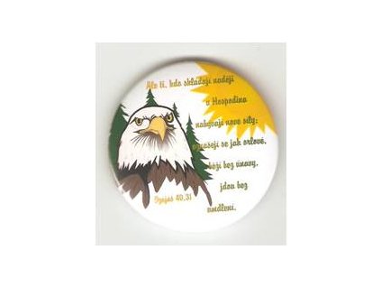 Odznak –dětský motiv s textem-prům.5cm.