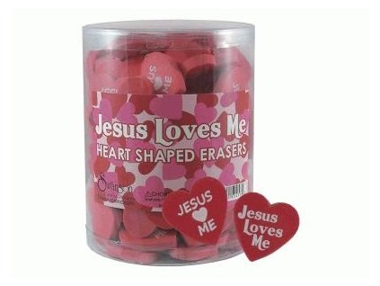 Jesus loves me - Heart shaped guma (1 ks)