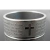 Prsten stříbrný - Modlitba Páně nerez (Anglicky)