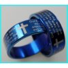Prsten modrý - Modlitba Páně nerez (Anglicky)