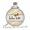 Náhrdelník skleněný - John 3:16