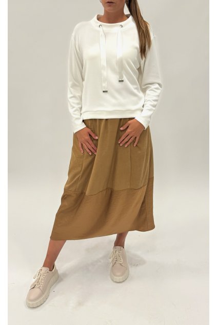 Elon Classic Fashion HNĚDÁ SUKNĚ DLOUHÁ S KAPSAMI