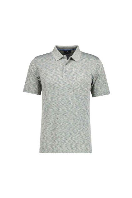 Softknit polo triko se space‑dye vzorem Ragman