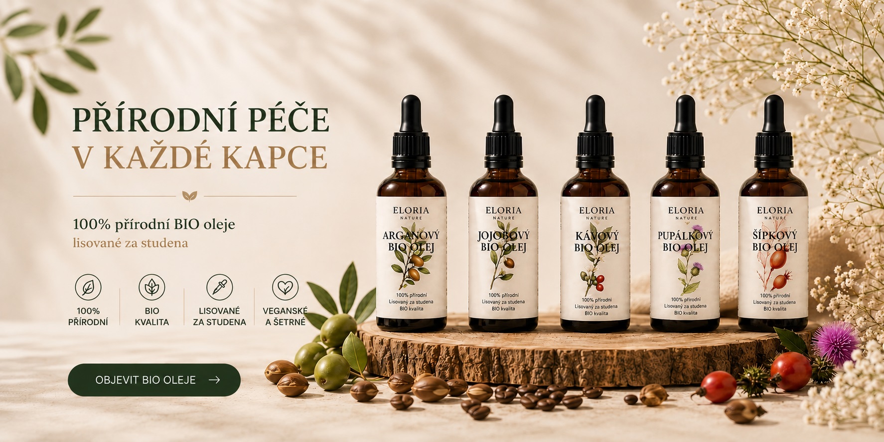 BIO pleťové oleje – přírodní péče