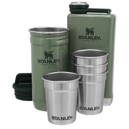 STANLEY The Pre-Party Shot Glass + Flask Set Hammertone Green Dárkový set