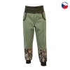 ZÁHOŘÍ Dětské softshellové kalhoty - zelené s kamufláží