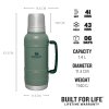 STANLEY The Artisan Thermal Bottle 1,4 l/1.5 QT Hammertone Green Termoska