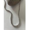 Tenisový náhrdelník_stříbrný třpyt_45 a 50cm