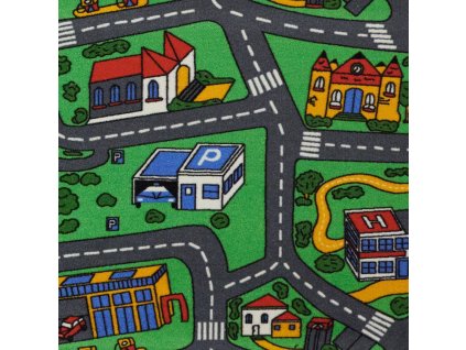 Dětský metrážový koberec City 158 cesty, Šíře (m) 4.00 (Šíře role 4.00 m)