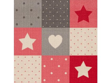 Koberec Big Stars 8508 ružová, Šíře (m) 4.00 (Šíře role 4.00 m)