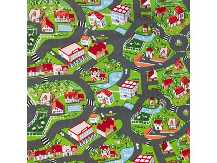 Koberec Crazy Village 8484 zelená, Šíře (m) 4.00 (Šíře role 4.00 m)