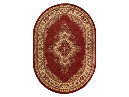 koberec metal 0516a oval tmcervena tmcervena