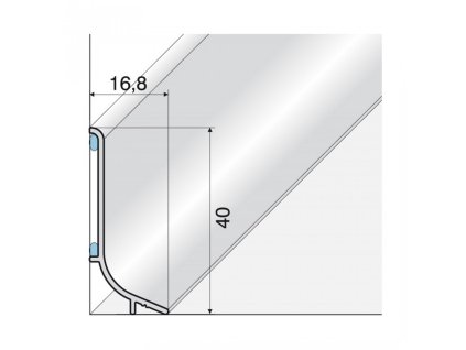 samolepici soklova hlinikova lista q63 270 cm 01 stribrna