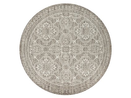 koberec kruh flat 21193 svetle sedy