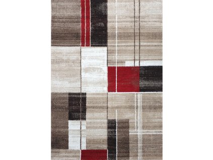 Spoltex / Florentina / 613-64 Beige-red  (Rozměr 80 x 150 cm)