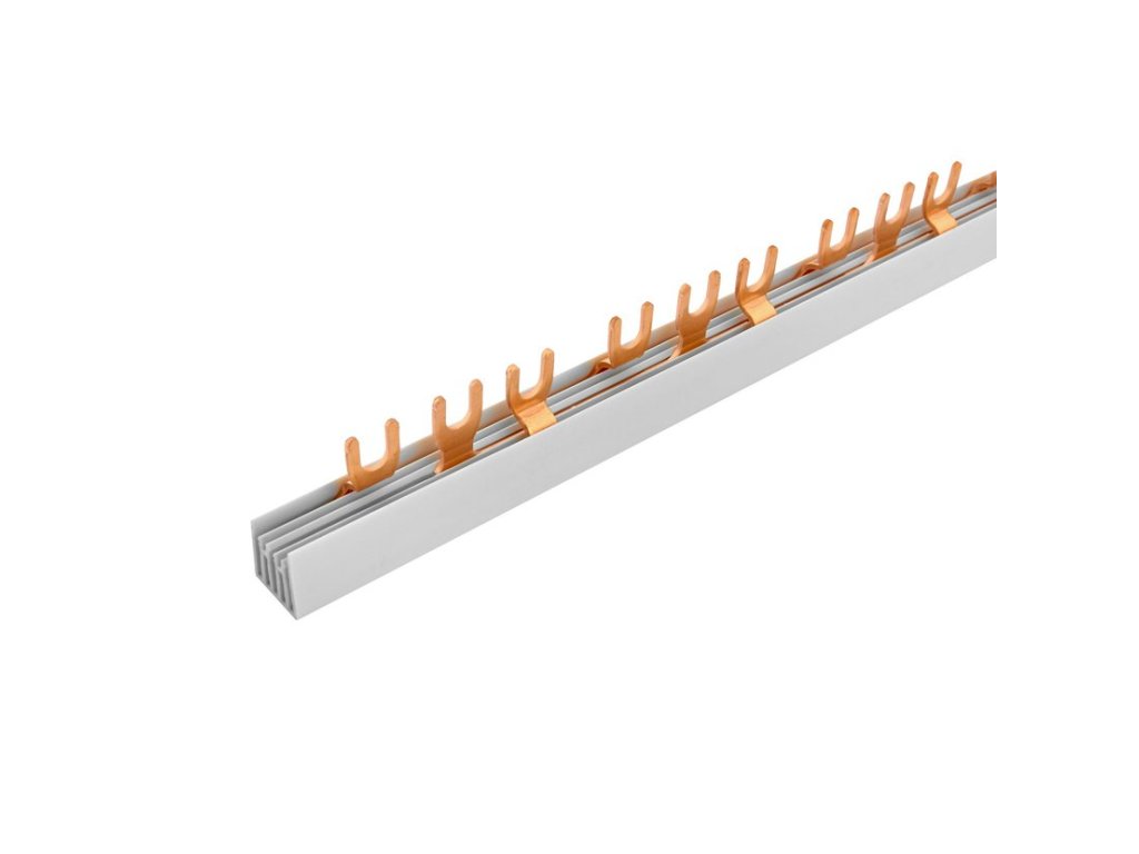 Prop. lišta G-3L+9-1000/16C, vidlica, 3-pólová, 80A, rozstup 17,8 mm (3TE + medzera 0,5TE) (1000178)