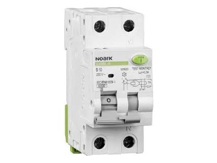 Proudový chránič s jističem NOARK EX9BL‑N 107638 – 1P+N B16 A 30 mA 6 kA typ A pro bezpečné elektroinstalace